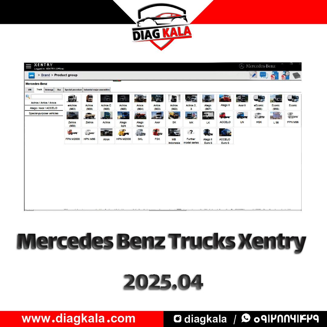 نرم افزار Mercedes Benz Trucks Xentry 2025.04