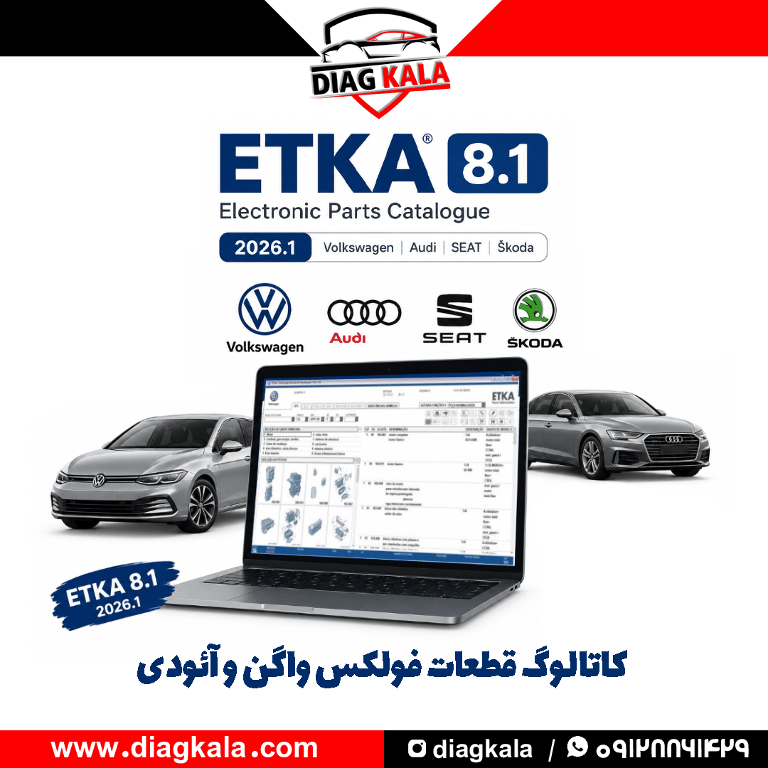 نرم افزار کاتالوگ قطعات فولکس آئودی ETKA 8.1 2026.1