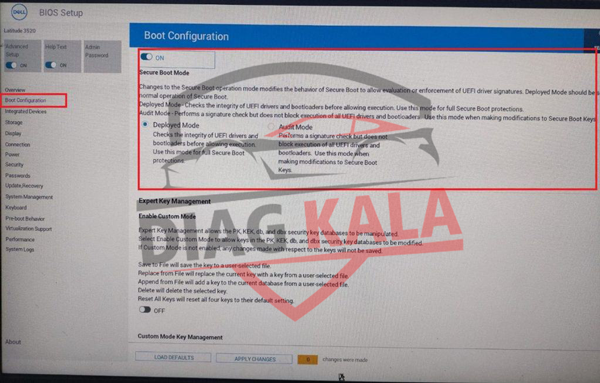 نحوه خاموش کردن Secure Boot