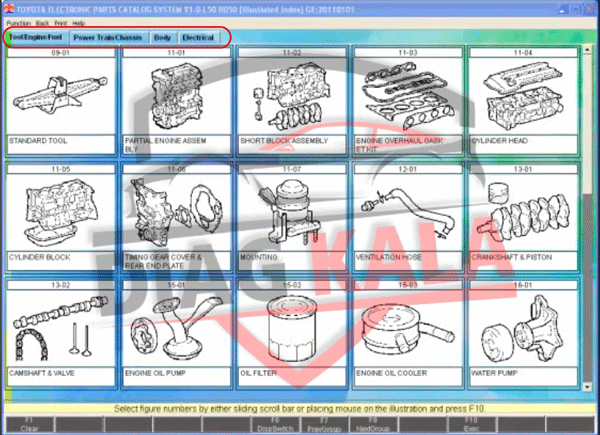 راهنمای جامع استفاده از نرم‌افزار کاتالوگ قطعات تویوتا و لکسوس EPC Toyota & Lexus