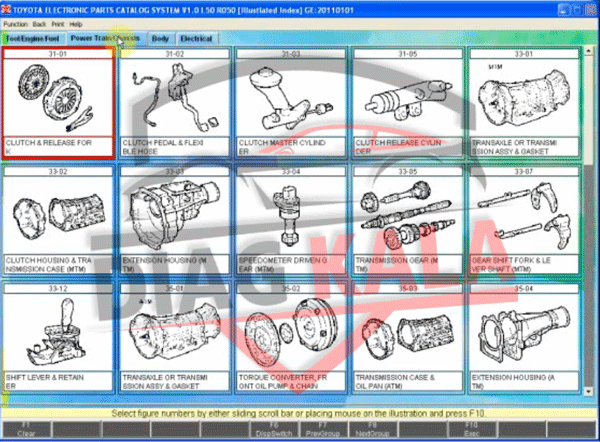 راهنمای جامع استفاده از نرم‌افزار کاتالوگ قطعات تویوتا و لکسوس EPC Toyota & Lexus
