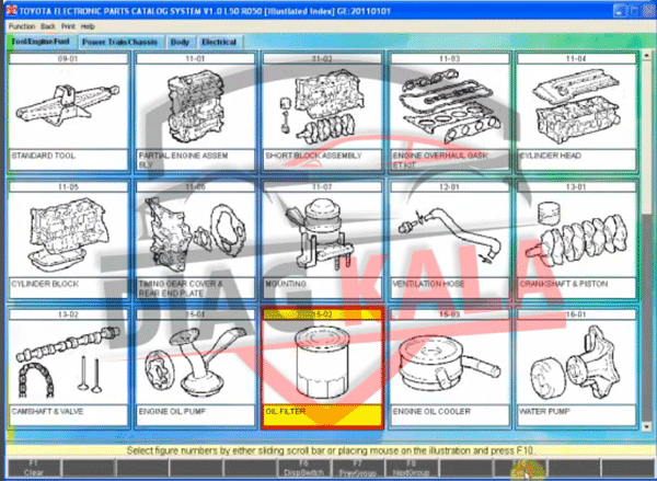راهنمای جامع استفاده از نرم‌افزار کاتالوگ قطعات تویوتا و لکسوس EPC Toyota & Lexus